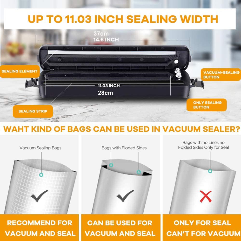 Black WoodyKitchenware vacuum sealing machine by WoodyKitchenware for preserving freshness of food in the kitchen.