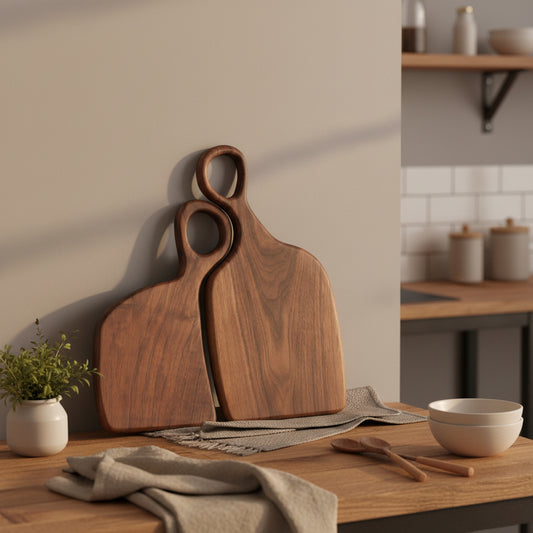 Black Walnut cutting board by WoodyKitchenware, elegant and durable, knife-friendly surface for food prep and serving.