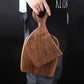 Black walnut cutting board by WoodyKitchenware, elegant and durable, knife-friendly surface ideal for food preparation.