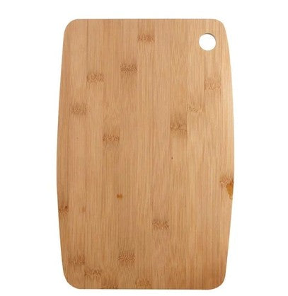 Square bamboo cutting board from WoodyKitchenware, natural wooden surface ideal for food prep and serving.