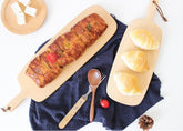 Wooden mini breadboard from WoodyKitchenware, compact and versatile solid wood breadboard for kitchen use.