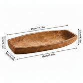 Solid wood boat-shaped tray by Woody&