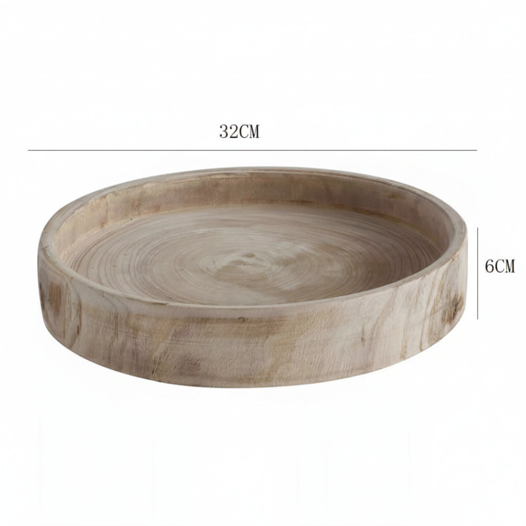 Solid wood boat-shaped tray by WoodyKitchenware, natural wood color, handcrafted kitchenware for serving and decor.