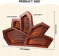 Gothic crystal wooden tray for aromatherapy and essential oils, handmade by WoodyKitchenware, with intricate design and natural wood finish.