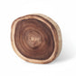 Round double-sided log cutting board by WoodyKitchenware with natural wood grain and versatile design for kitchen prep.