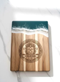 Personalized acacia mangium wooden board by WoodyKitchenware, perfect for weddings and housewarming gifts.